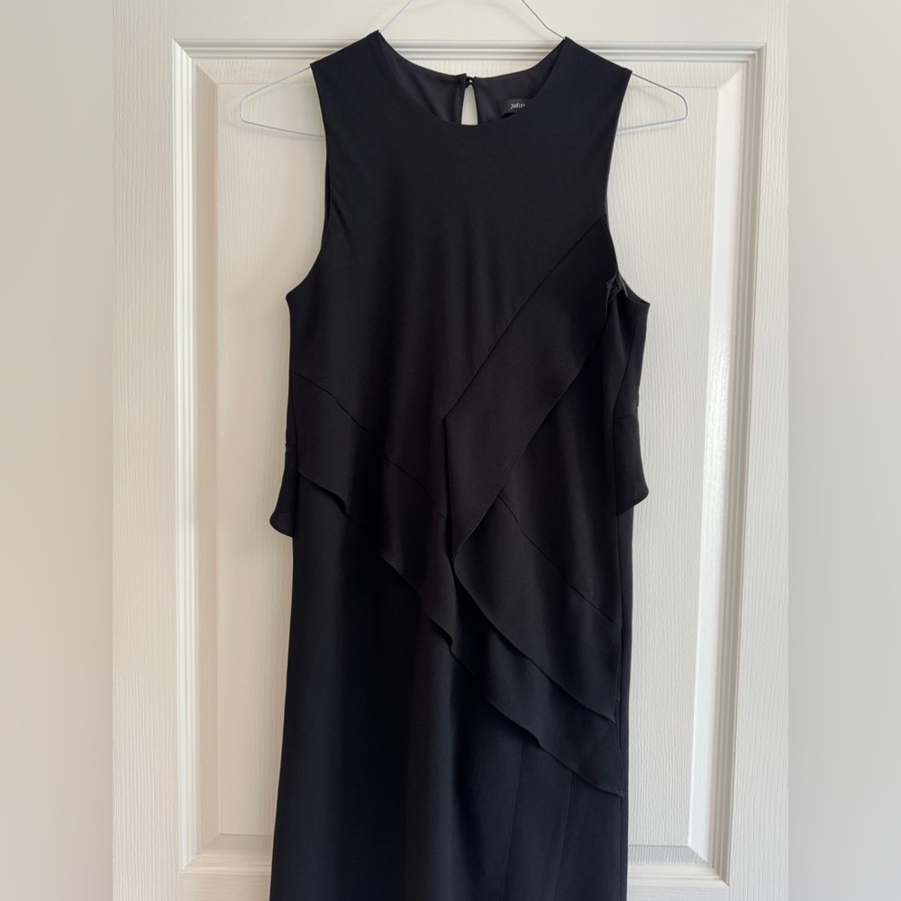 Judith and Charles black dress